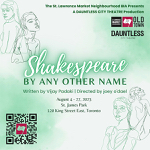 Toronto: Dauntless City Theatre presents “Shakespeare By Any Other Name” August 4-27